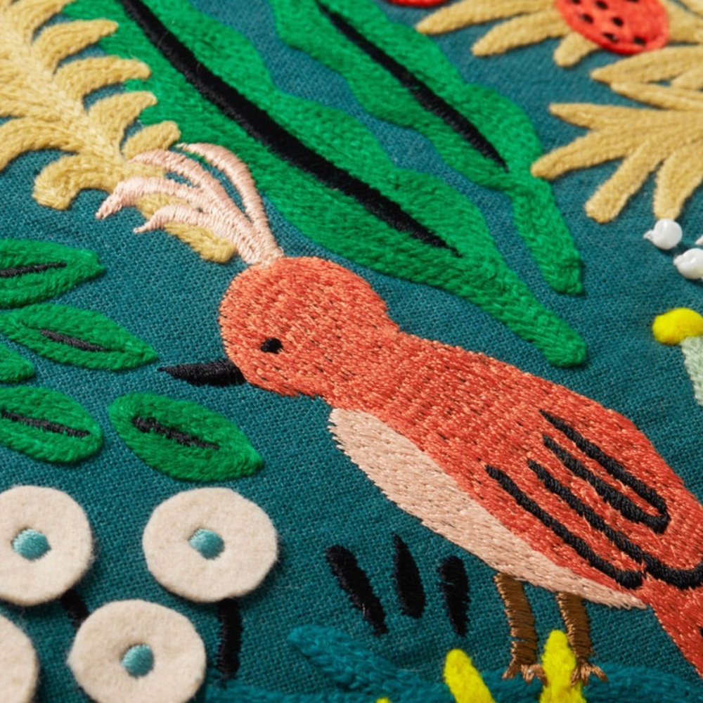 Rifle Paper Co. Jungle Embroidered Large Throw Pillow - Picture 6 of 12